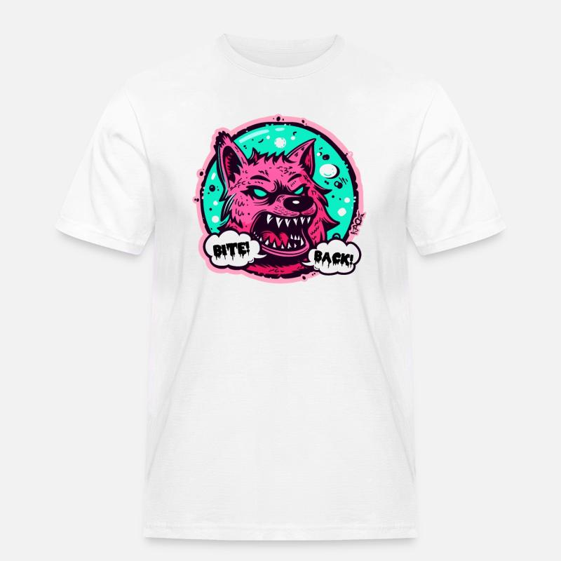 Werewolf Wolf: Bite back! - Men's Workwear T-Shirt - white
