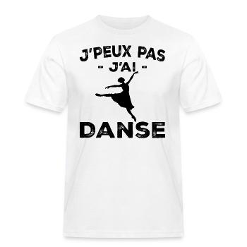 I Can't I Dance - Geschenk für Frauen - Männer Workwear T-Shirt - Weiß - Vorne - AI Model Male 185 dark (185cm)