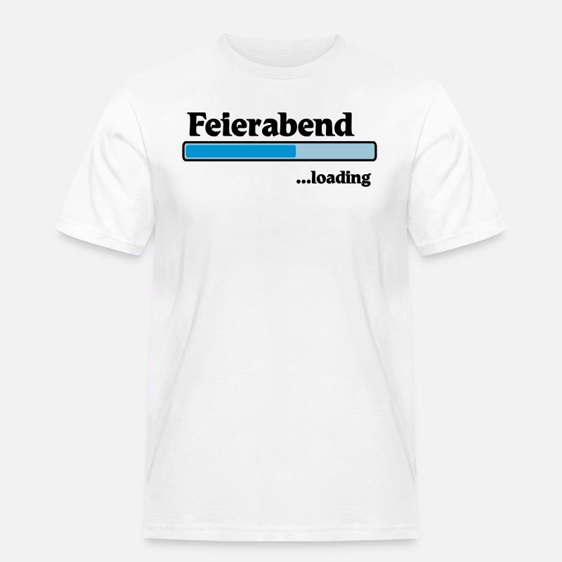 Feierabend loading - Männer Workwear T-Shirt - Weiß