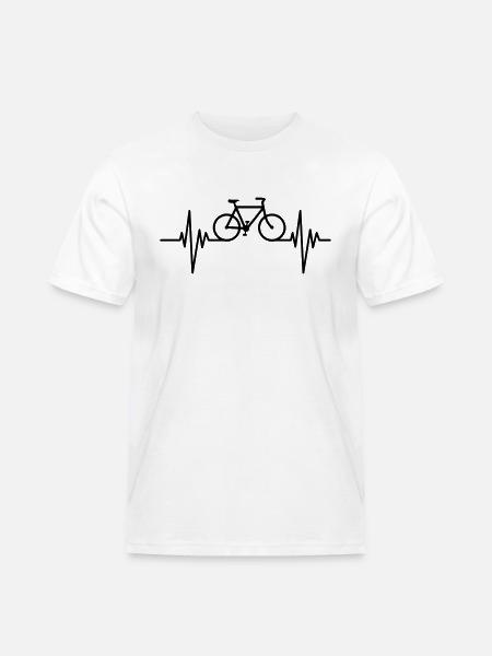 Bike Pulse - Männer Workwear T-Shirt - Weiß