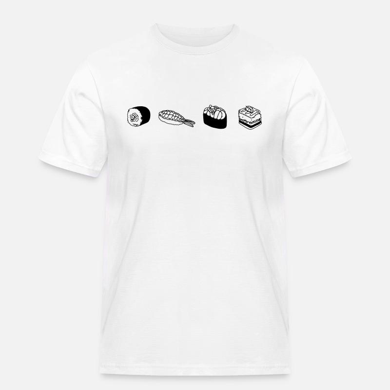 Sushi - Männer Workwear T-Shirt - Weiß