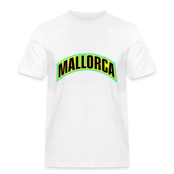 Mallorca Font - Men's Workwear T-Shirt - white - Front - AI Model Male 185 dark (185cm)
