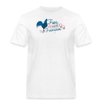 Fier d'être français - T-shirt Workwear homme - blanc - Devant - AI Model Male 185 dark (185cm)