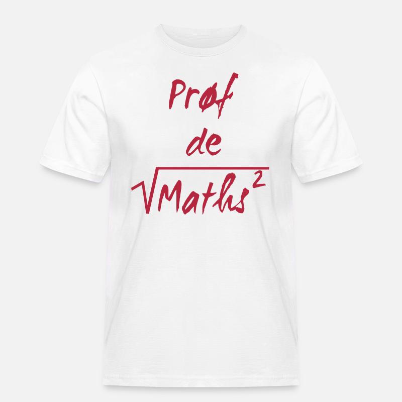 Prof de maths - Männer Workwear T-Shirt - Weiß
