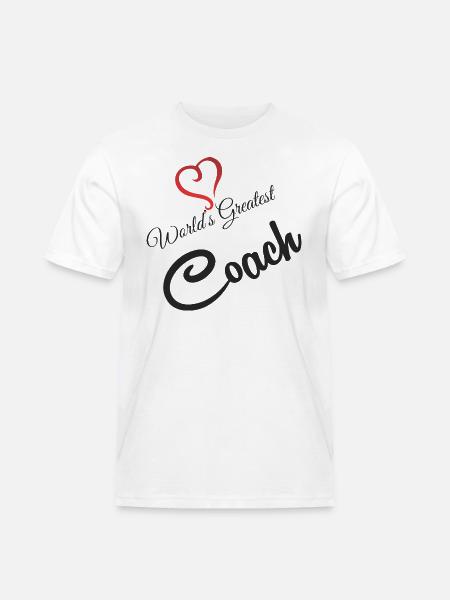 WORLD GREATEST COACH - Men's Workwear T-Shirt - white