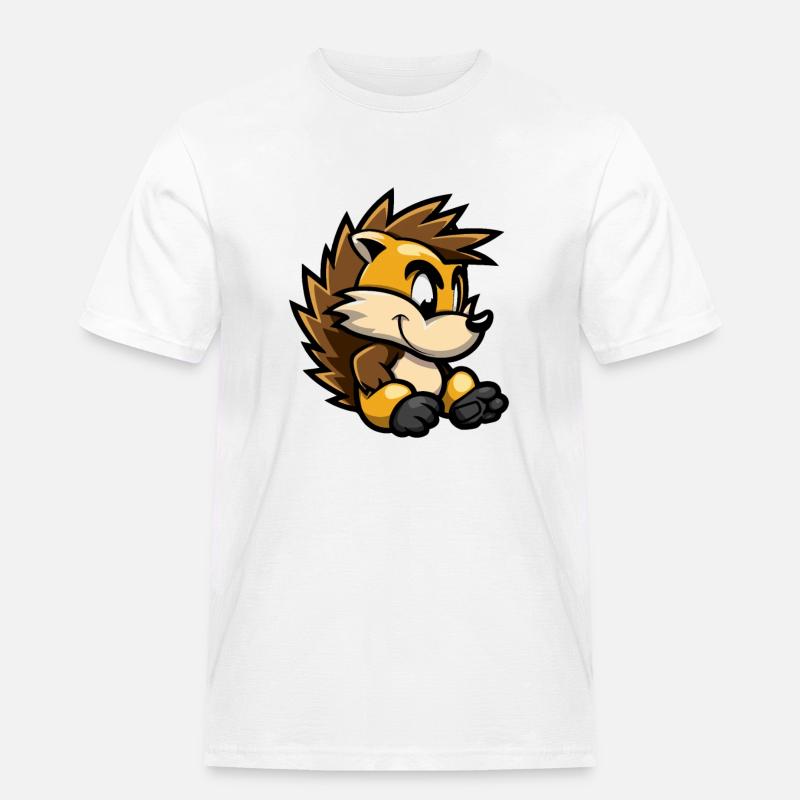 Igel Comic - Männer Workwear T-Shirt - Weiß