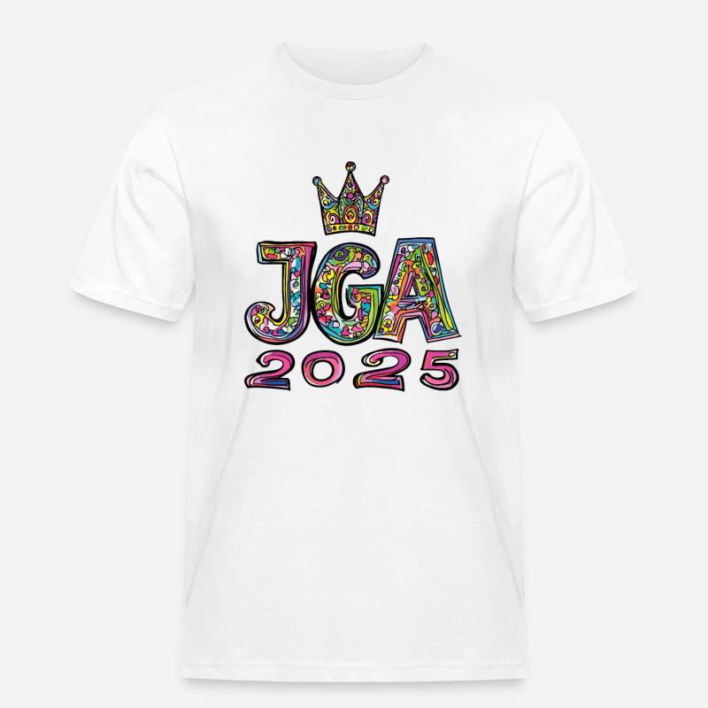 Jga 2025 Junggesellenabschied - Männer Workwear T-Shirt - Weiß
