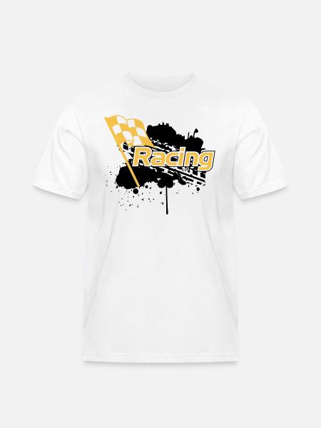 Racing - Männer Workwear T-Shirt - Weiß