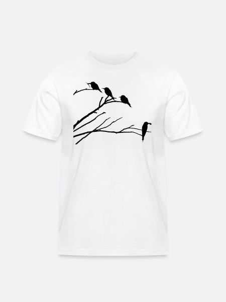 Birds on branch - Men's Workwear T-Shirt - white