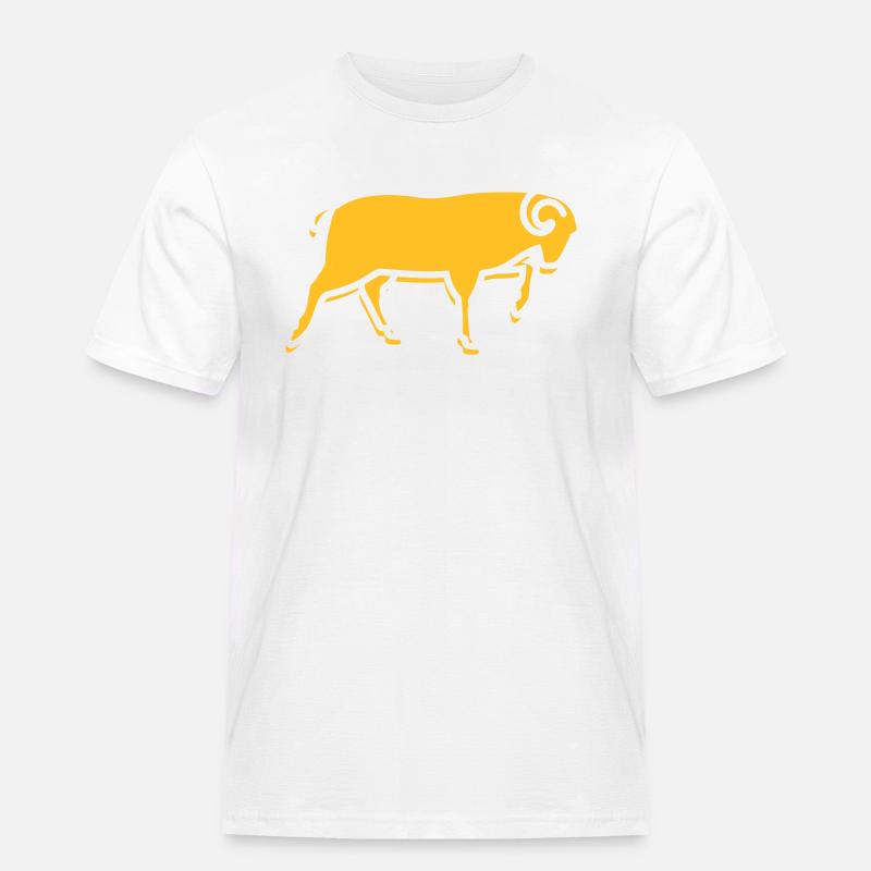 Ein Running Ram - Männer Workwear T-Shirt - Weiß