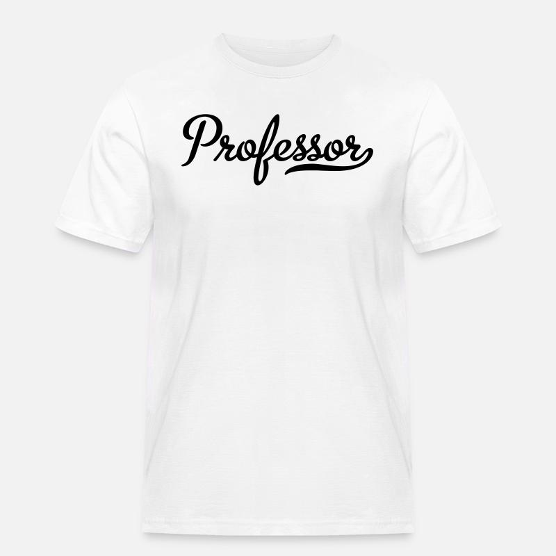 Professor - Männer Workwear T-Shirt - Weiß