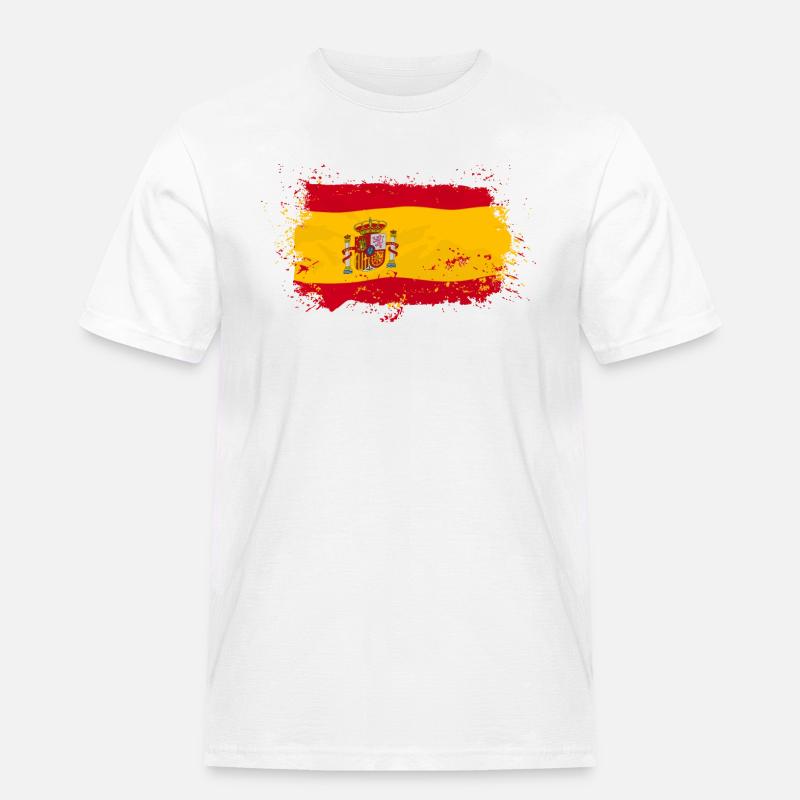 Spain Flag - Männer Workwear T-Shirt - Weiß