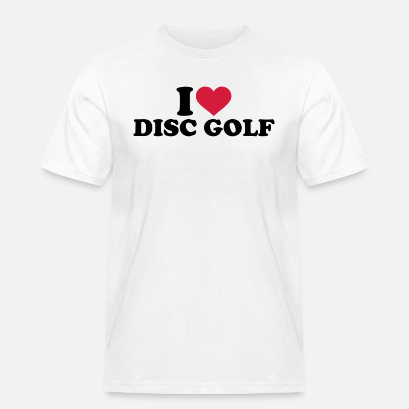 Disc golf - Männer Workwear T-Shirt - Weiß