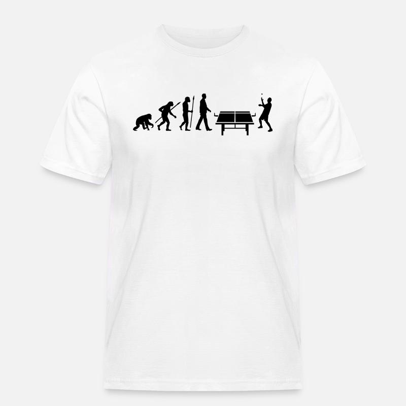 evolution_table_tennis_072012_b_1c - Männer Workwear T-Shirt - Weiß