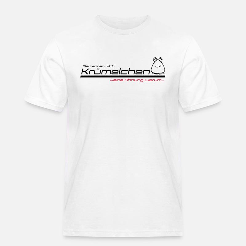 krümelchen - Männer Workwear T-Shirt - Weiß