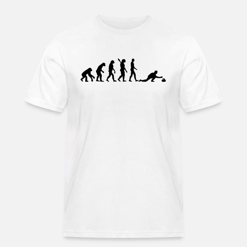 Curling Evolution - Men's Workwear T-Shirt - white
