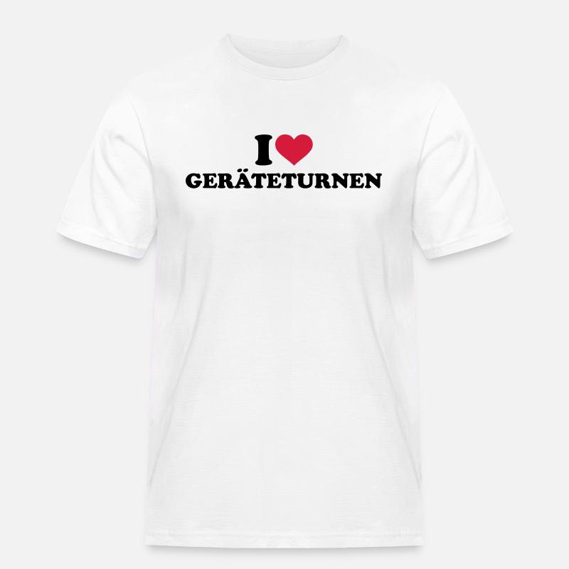 Geräteturnen - Männer Workwear T-Shirt - Weiß