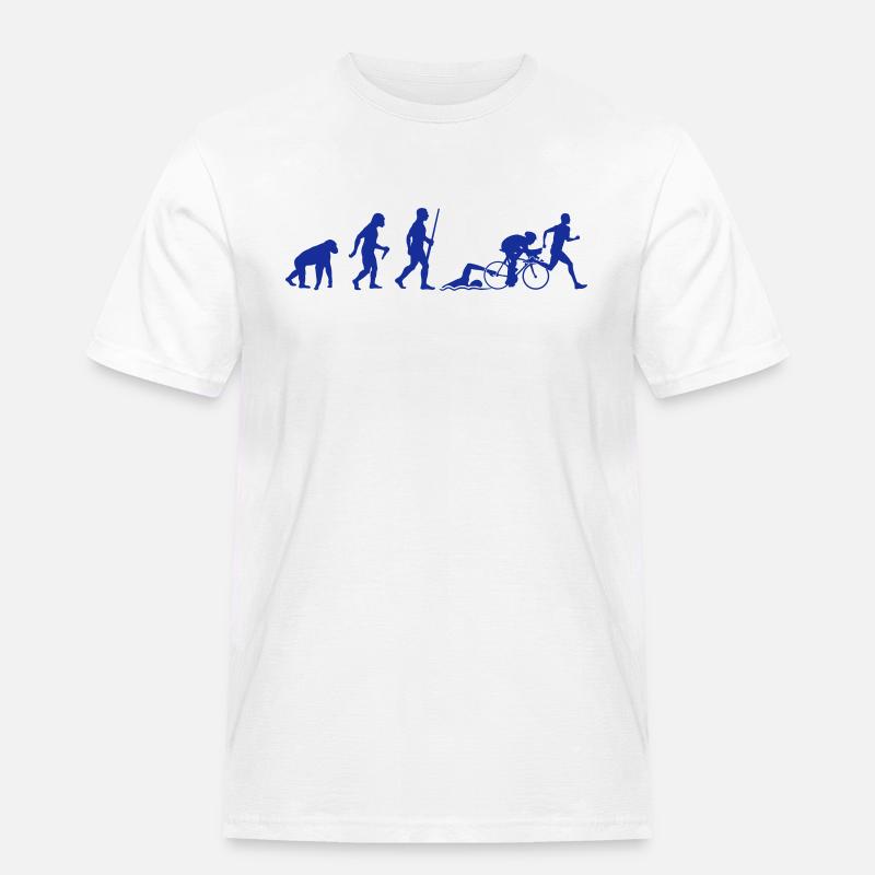 Triathlon Evolution - Männer Workwear T-Shirt - Weiß