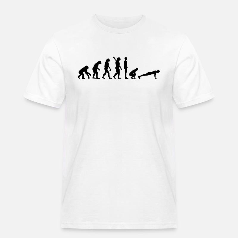 Evolution Burpees - Men's Workwear T-Shirt - white