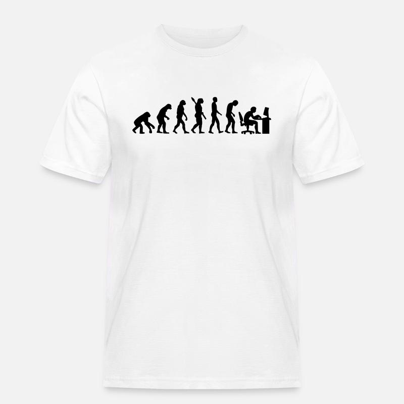 Evolution computer - Men's Workwear T-Shirt - white