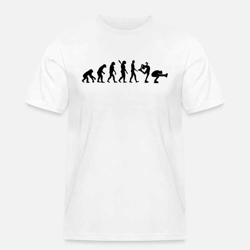 Evolution Eiskunstlauf - Männer Workwear T-Shirt - Weiß