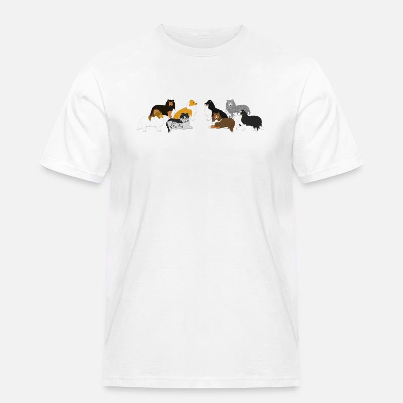 Shelties Querformat - Männer Workwear T-Shirt - Weiß