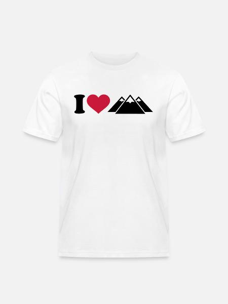 I love Mountains - Men's Workwear T-Shirt - white