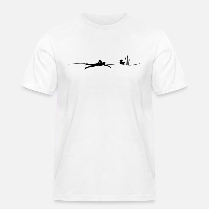 Freiwasserschwimmer - Männer Workwear T-Shirt - Weiß