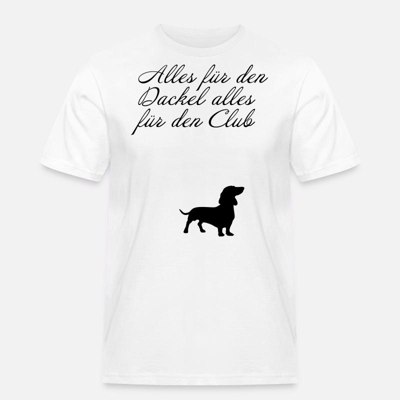 Dackel - Männer Workwear T-Shirt - Weiß