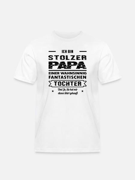 Ich Bin Stolzer Papa - Männer Workwear T-Shirt - Weiß