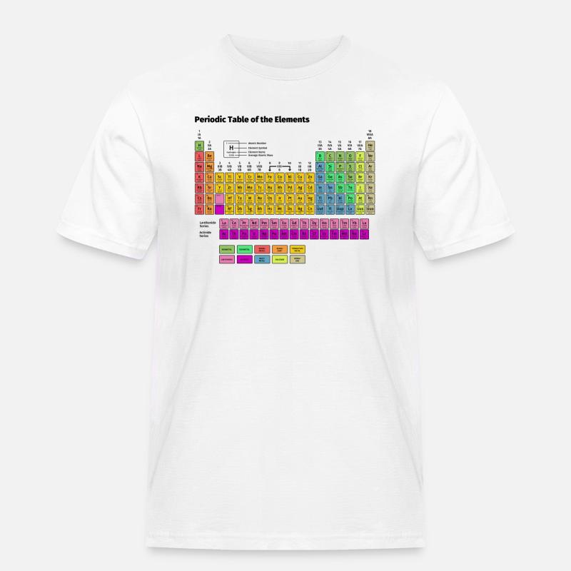 Periodensystem der Elemente - Männer Workwear T-Shirt - Weiß