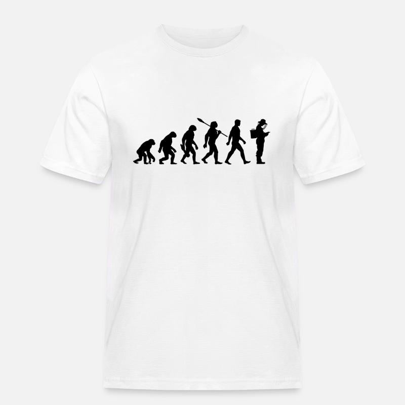 Evolution - Beekeepers - Bees - Beekeeping - Men's Workwear T-Shirt - white