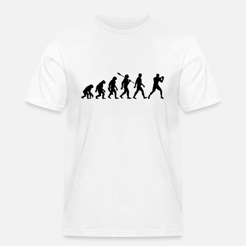 Evolution - Boxen, Kampfsport, Boxtraining - Männer Workwear T-Shirt - Weiß