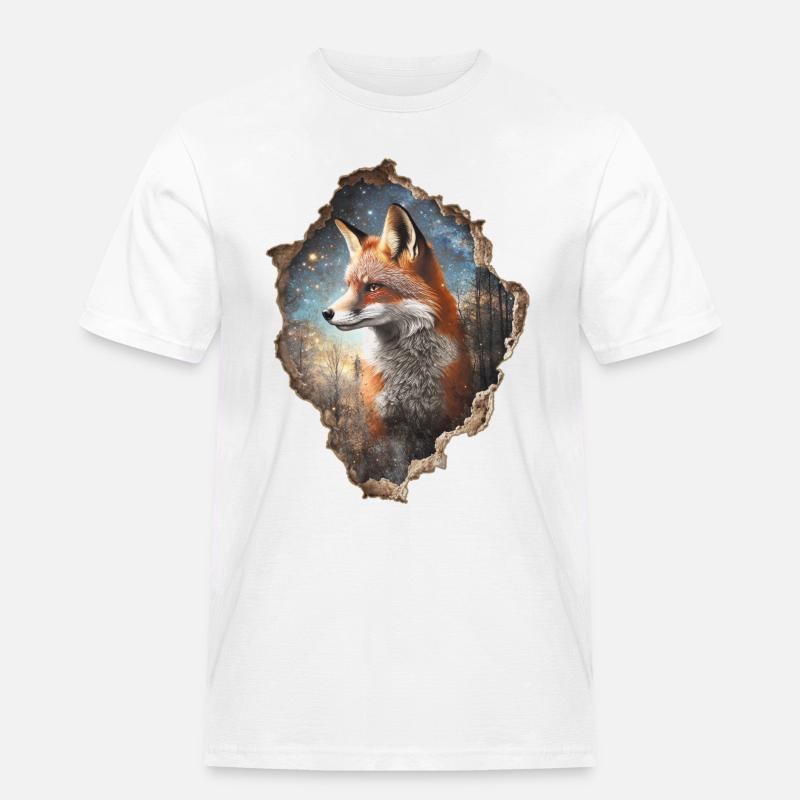 Fuchs - Männer Workwear T-Shirt - Weiß
