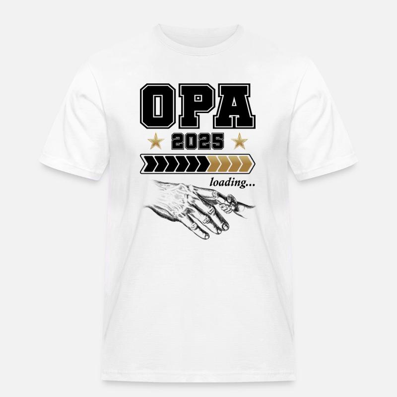 Opa Loading 2025 - Männer Workwear T-Shirt - Weiß