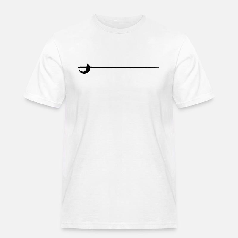 Säbel - Männer Workwear T-Shirt - Weiß