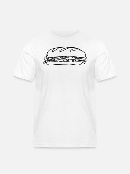 Sandwich Sandwich Brood Cadeau Cadeau Idee - Mannen Workwear T-shirt - wit