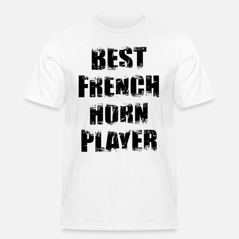 French horn player - Men's Workwear T-Shirt - white