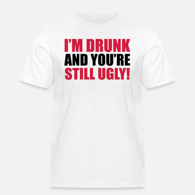 Drunk - Männer Workwear T-Shirt - Weiß