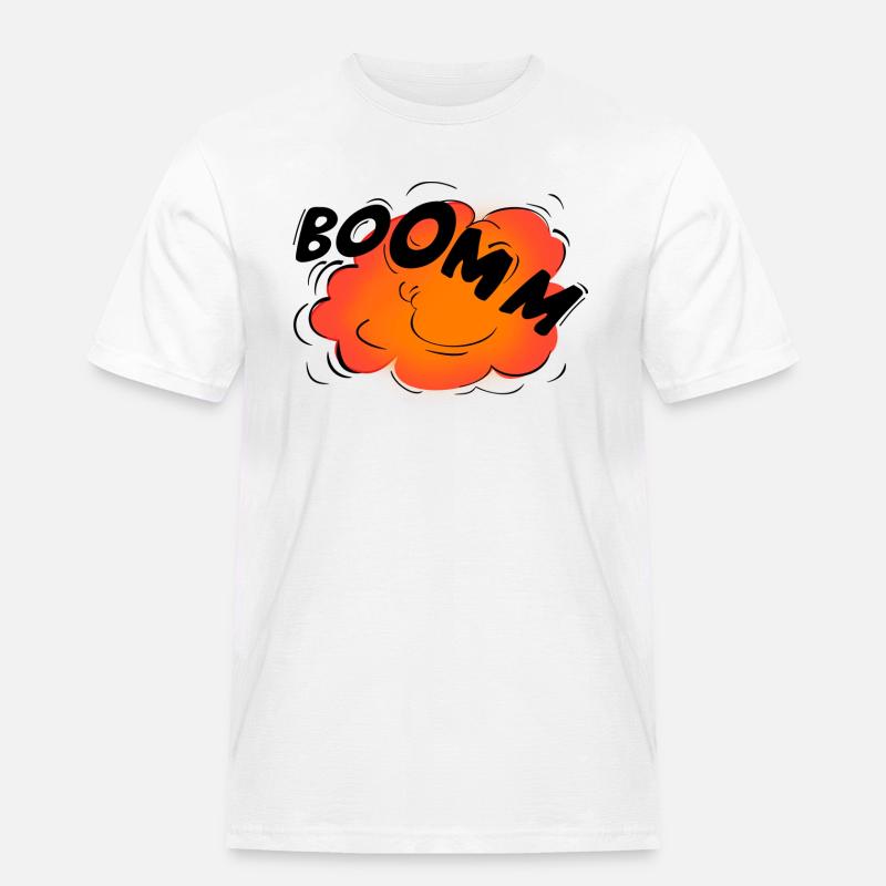 Explosion - Männer Workwear T-Shirt - Weiß