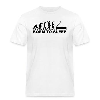 Schlafen - Männer Workwear T-Shirt - Weiß - Vorne - AI Model Male 185 dark (185cm)