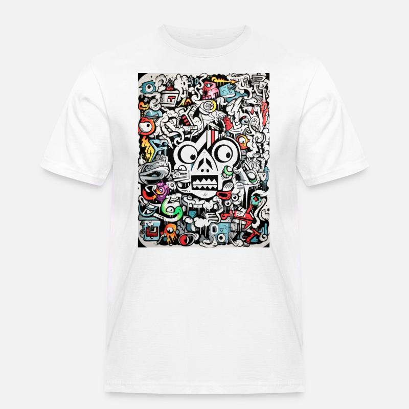 Graffiti Inspirationen:Gnu Abstract Graffiti - Männer Workwear T-Shirt - Weiß