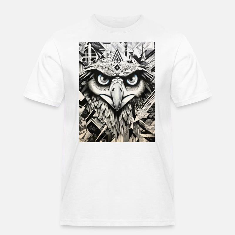 adler geometrie abstraction graffiti - Männer Workwear T-Shirt - Weiß