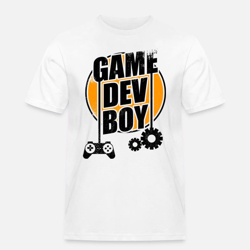 Game Dev Junge - Männer Workwear T-Shirt - Weiß