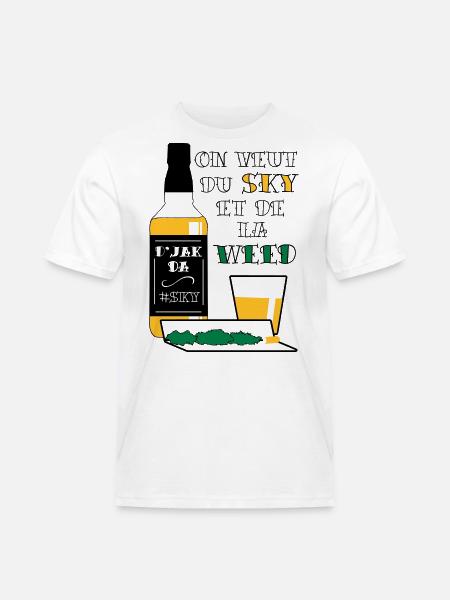 djack_weed - T-shirt Workwear homme - blanc
