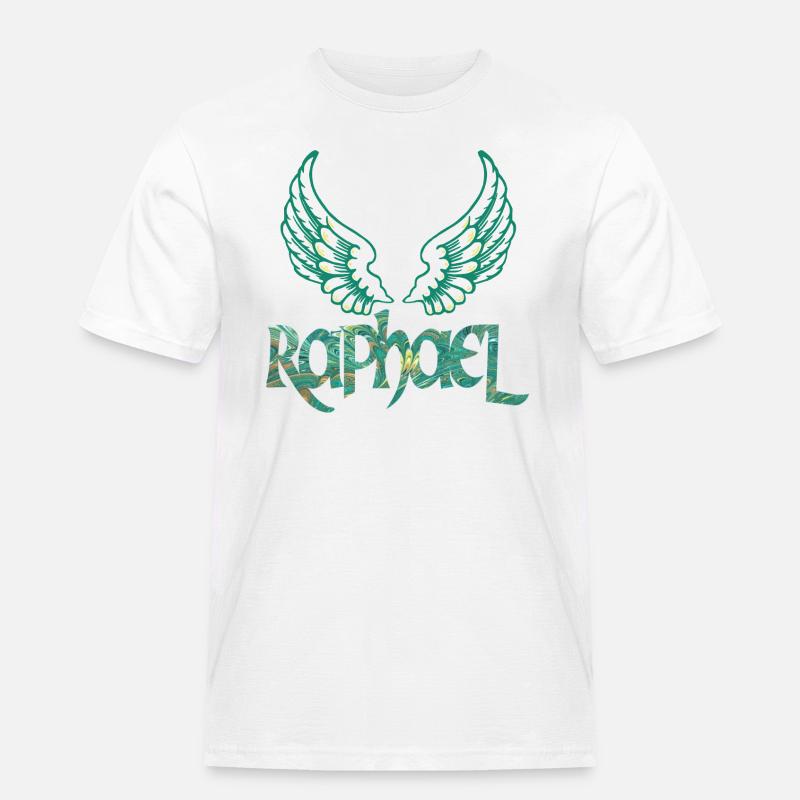erzengel raphael e 71 - Männer Workwear T-Shirt - Weiß
