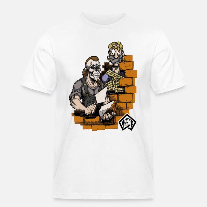 Bricklayer, master mason, craftsman, construction technician - Men's Workwear T-Shirt - white