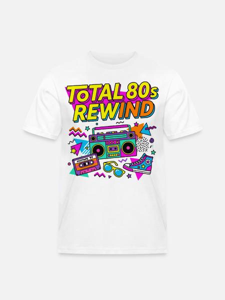 Total 80s Rewind - Männer Workwear T-Shirt - Weiß