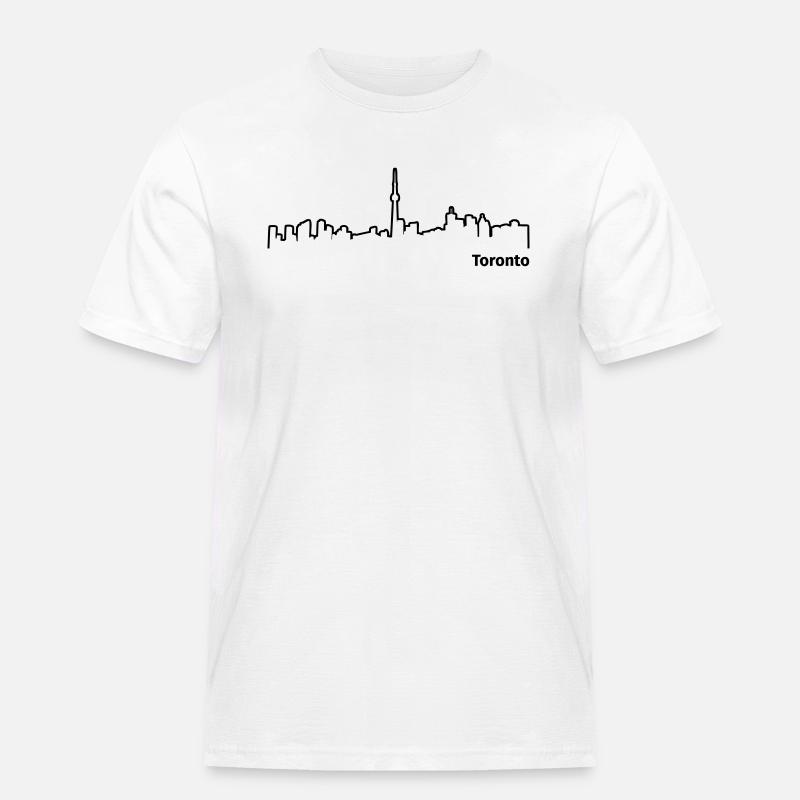 Toronto - Männer Workwear T-Shirt - Weiß