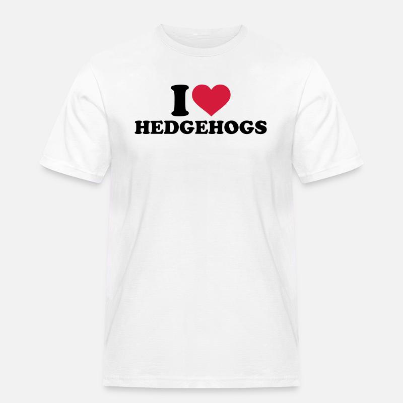 Igel - Männer Workwear T-Shirt - Weiß